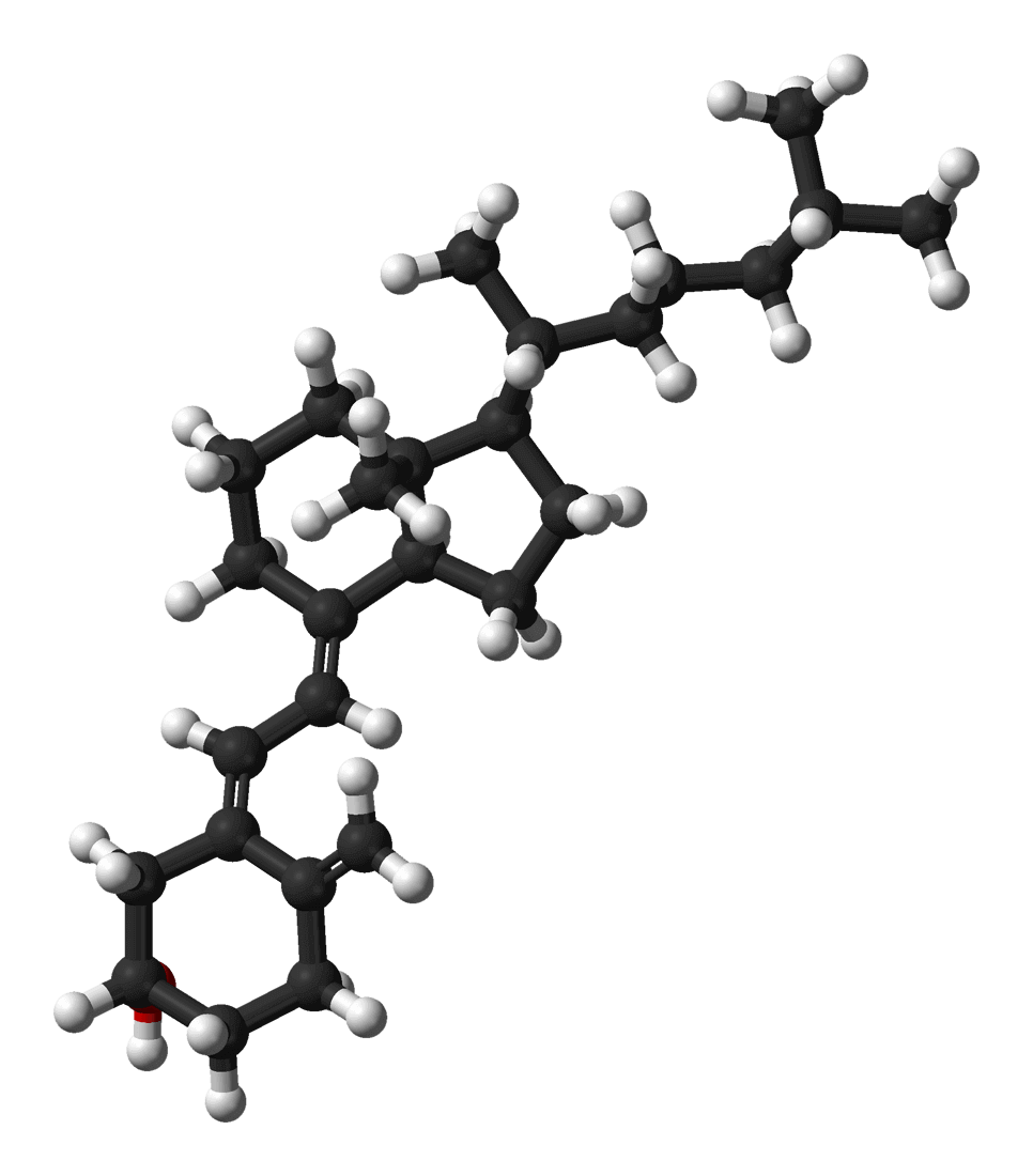 Modelo de uma molecule de cholecalciferol (vitamina D3)